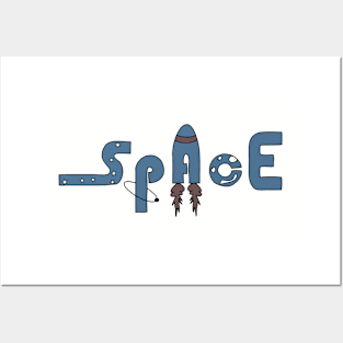 Space letter Posters and Art